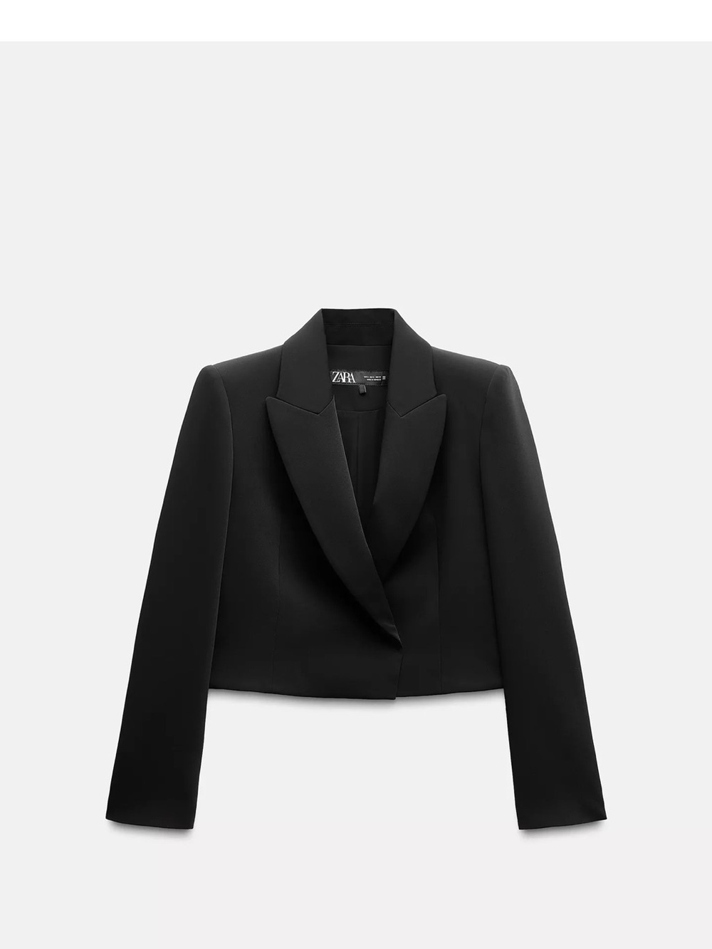 Zara Black Cropped Tailored Blazer